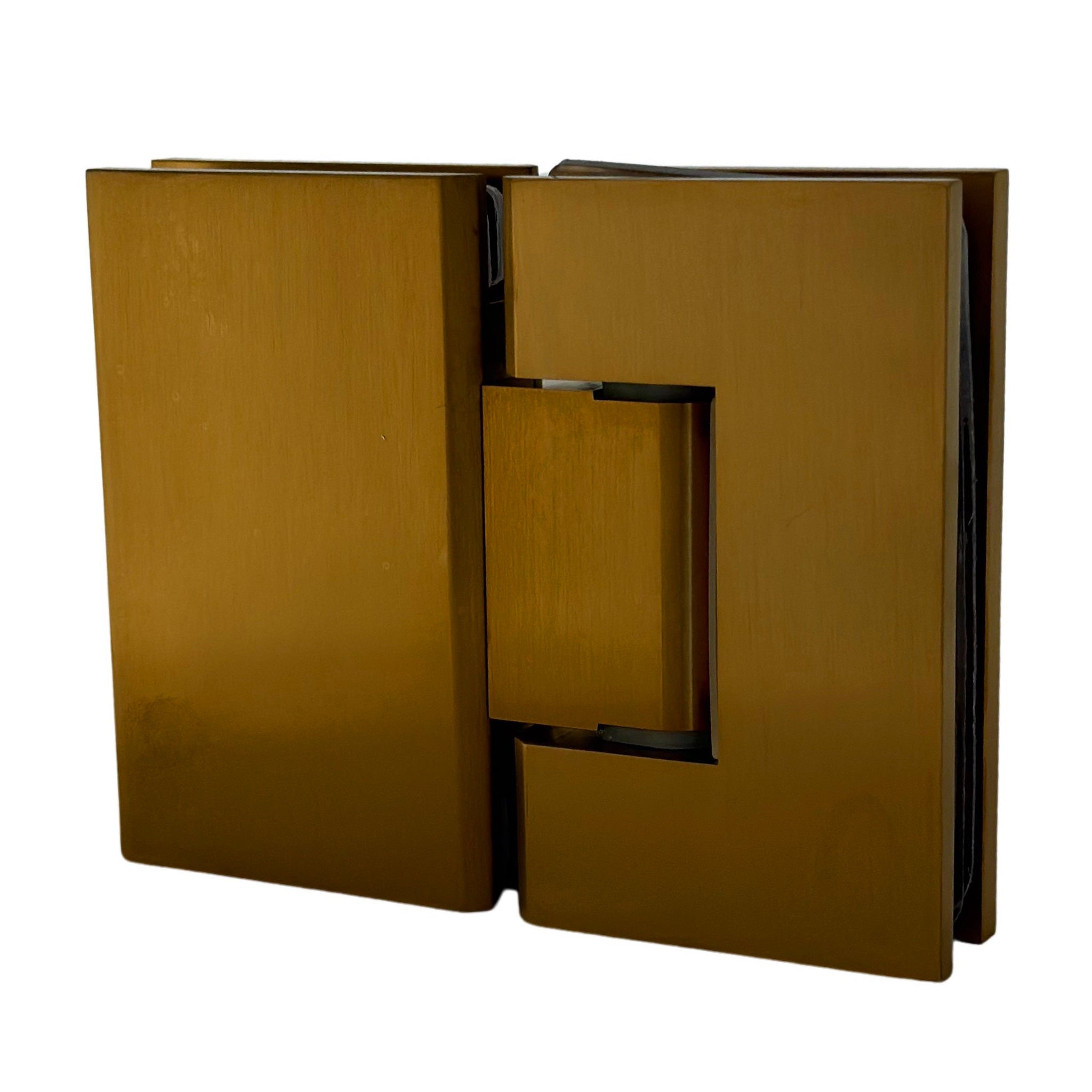 Glas/Glas Hængsel – Børstet messing