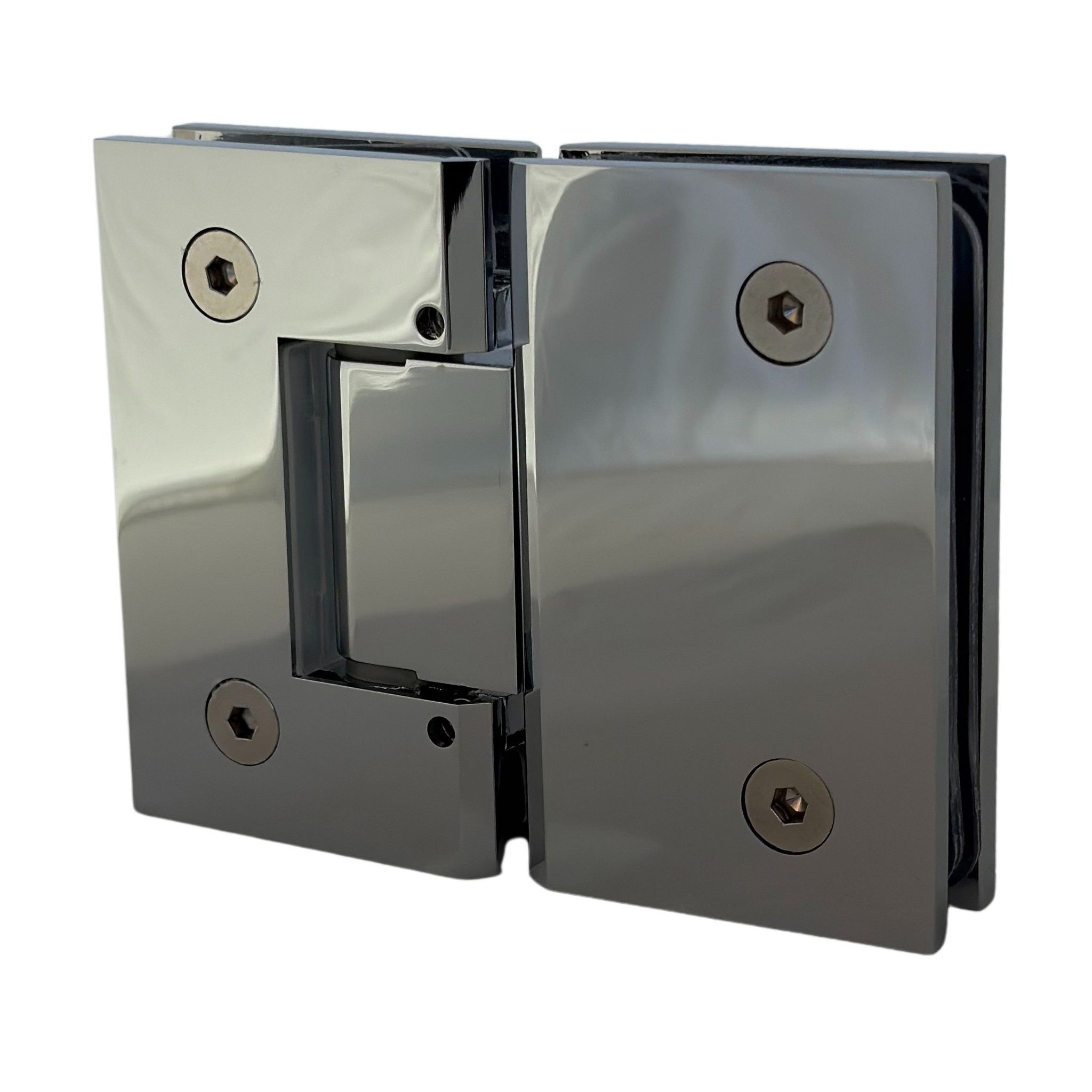 Glas/Glas Hængsel – Blank Krom