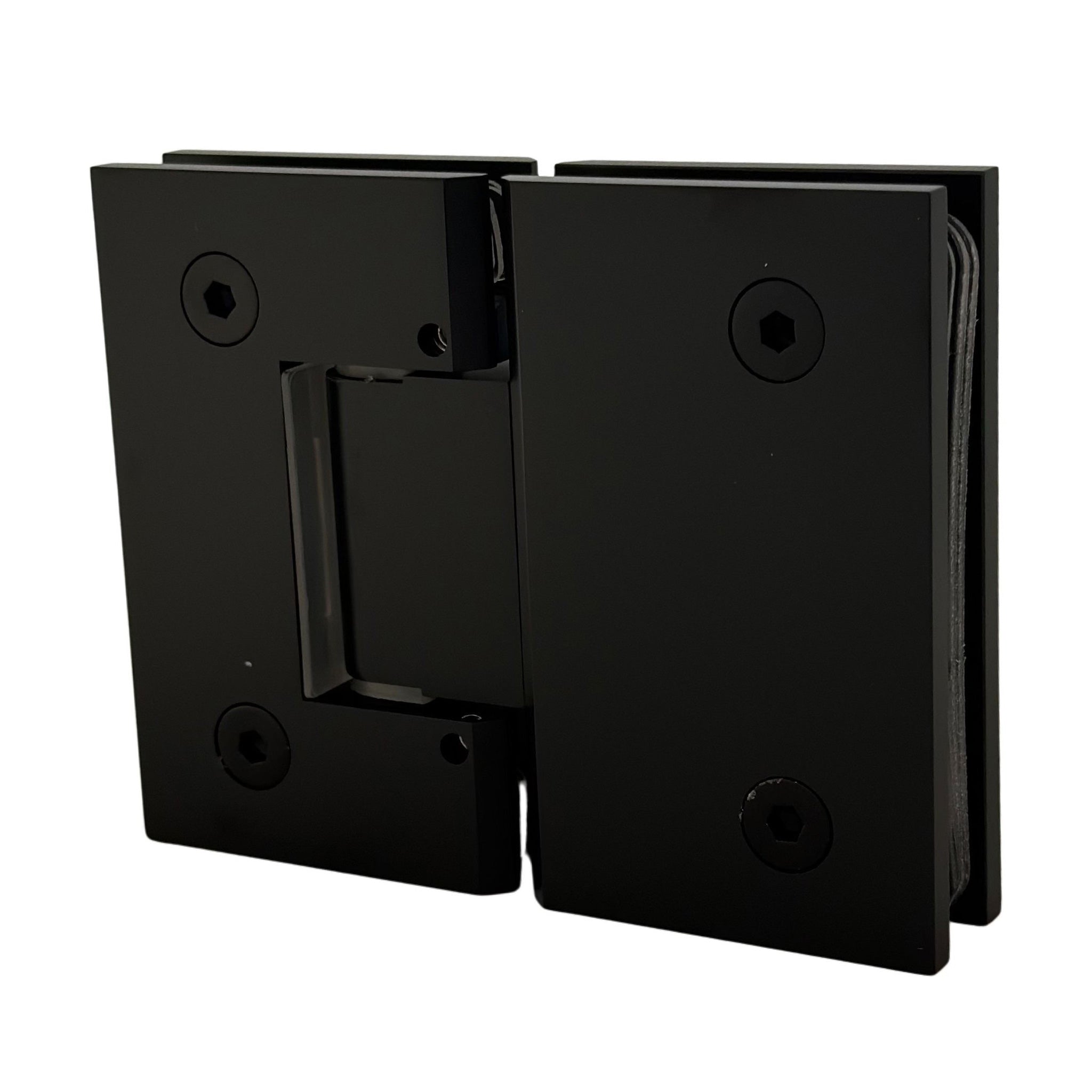 Glas/Glas Hængsel – Sort