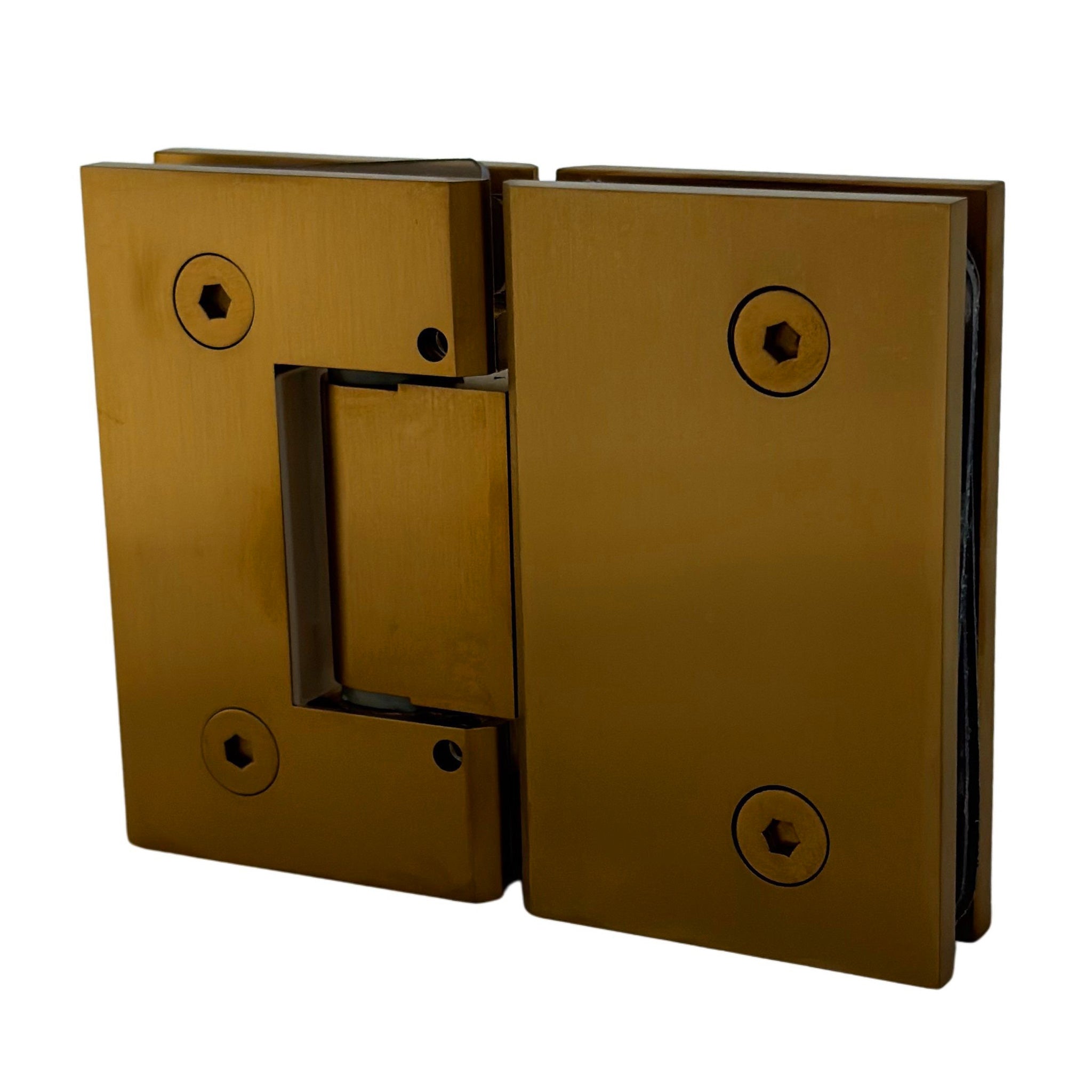 Glas/Glas Hængsel – Børstet messing