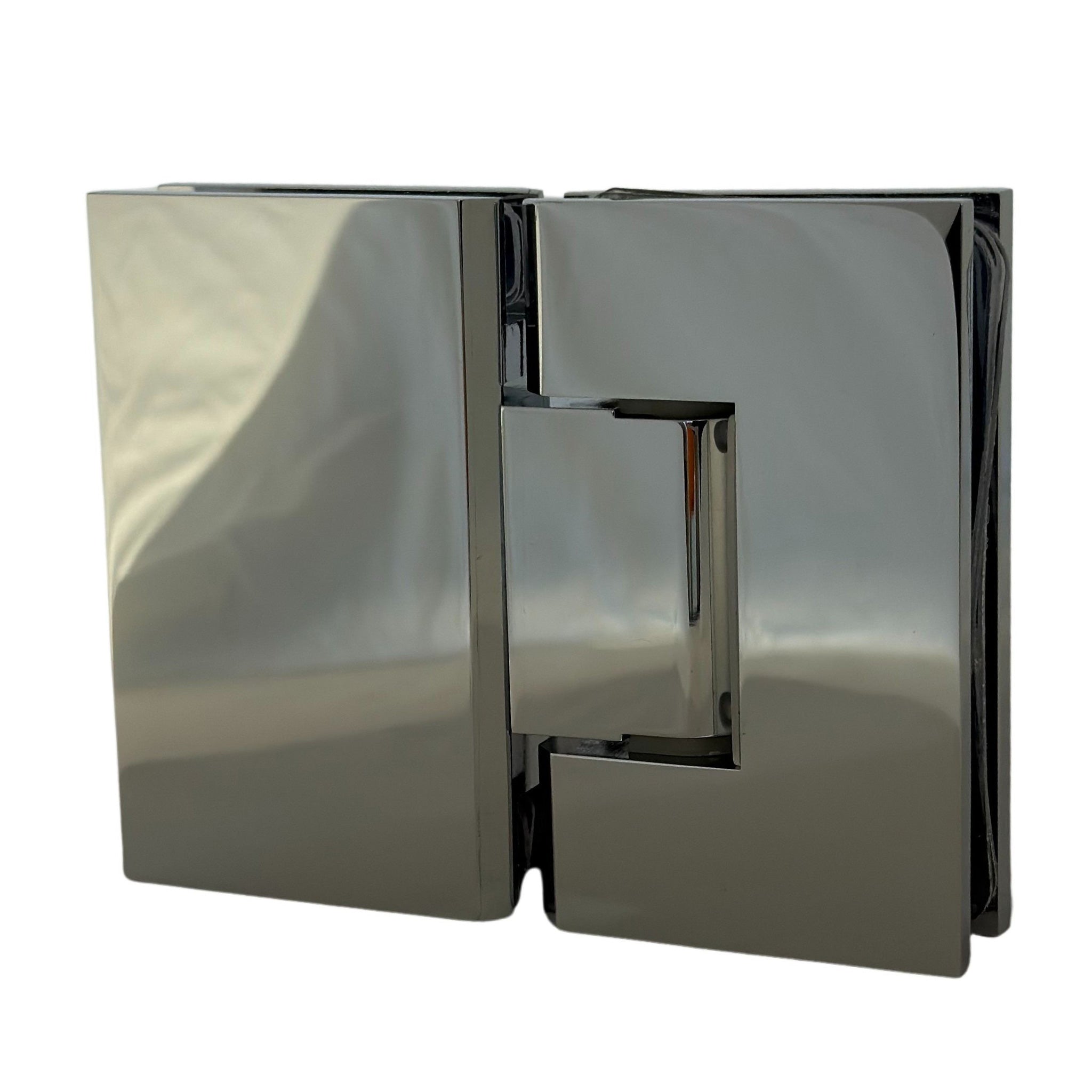 Glas/Glas Hængsel – Blank Krom