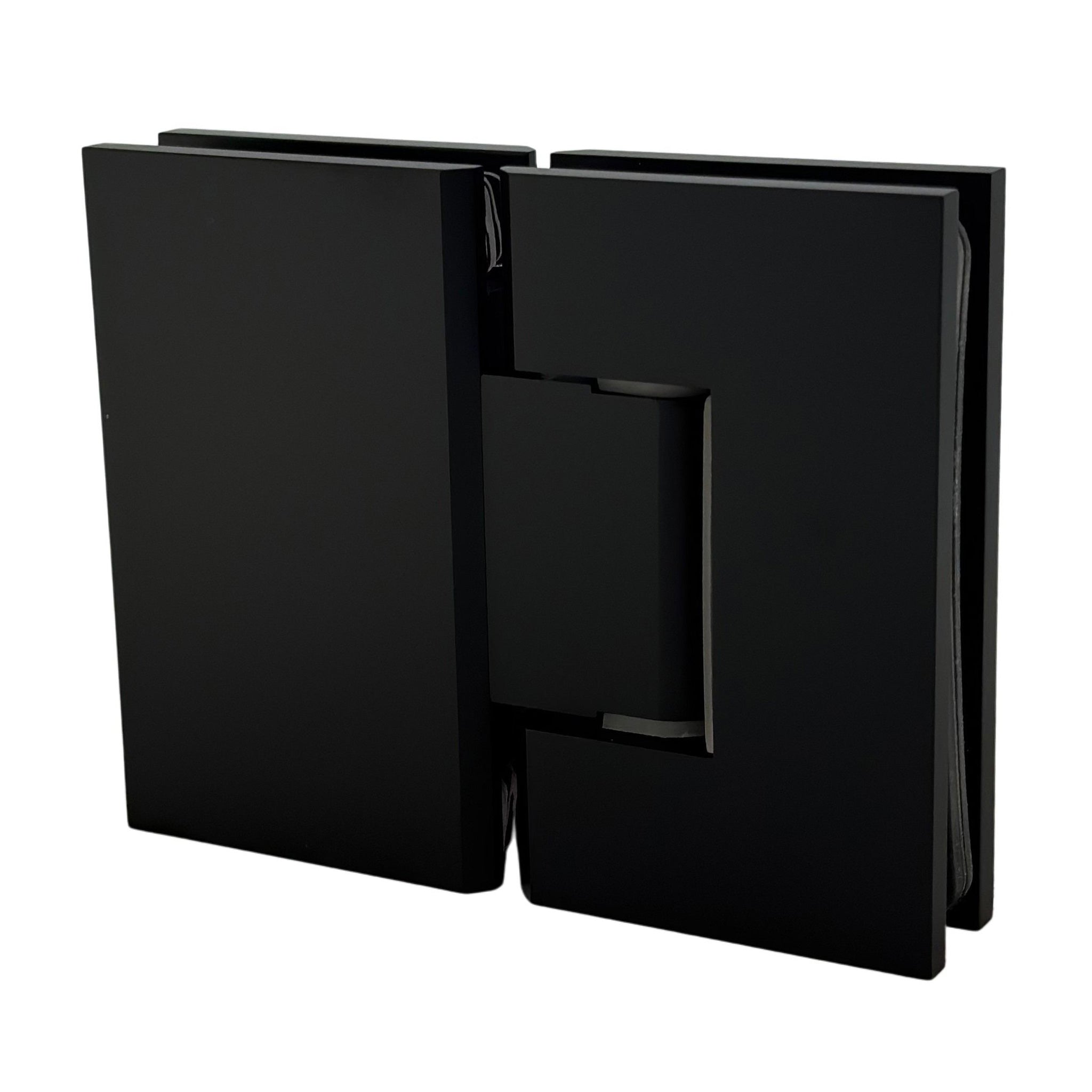 Glas/Glas Hængsel – Sort