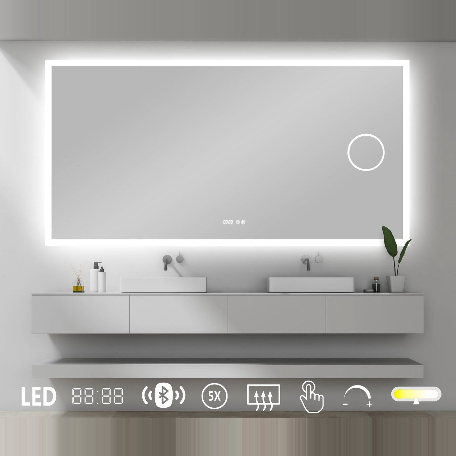 Sandra m. Anti-damp, bluetooth og makeup-spejl